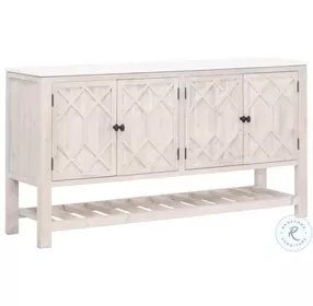 Willow White Wash Pine And Quartz Media Sideboard