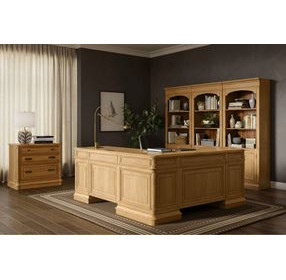 Winchester Natural Oak L-Shaped Desk