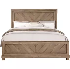 Montana Brown Queen Low Profile Panel Bed