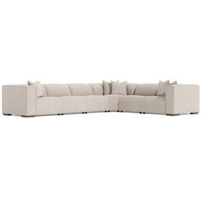 Bliss Cream 6 Piece Modular Power Reclining Sectional with Pillows