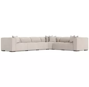 Bliss Cream 6 Piece Modular Power Reclining Sectional with Pillows