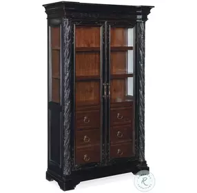 Charleston Black And Brown Display Cabinet