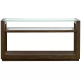 Cavalier Cinnamon Rectangular Glass Top Sofa Table