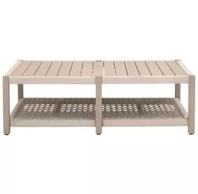 Wrap Beige Rectangular Outdoor Cocktail Table