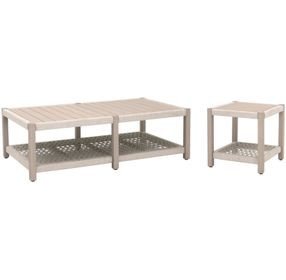 Wrap Beige Outdoor Occasional Table Set