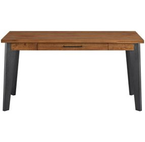 Avery Rich Medium Brown 60" Writing Desk with USB Charging