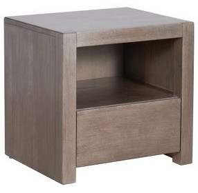 Zest Brown 1 Drawer Small Nightstand