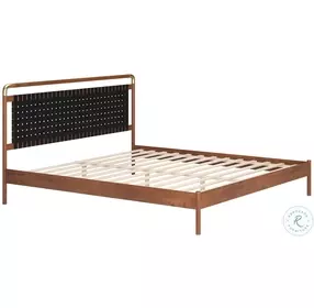 Netz Black And Walnut King Panel Bed