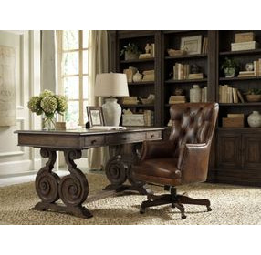 Rhapsody Rustic Walnut Writing Home Office Set