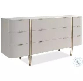 Love At First Sight Matte Pearl 9 Drawer Dresser