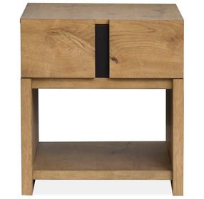 Ripley Rustic Caramel and Dark Bronze Rectangular End Table