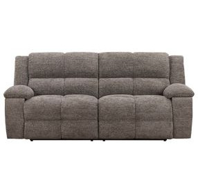 Buster Cabot Stone 90" Manual Reclining Sofa with USB Charging