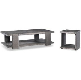 Andros Smoked Truffle and Oxford Brown Outdoor Rectangular Occassional Table Set