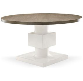 Newberry White Oak And Rustic Gray Round Dining Table