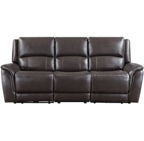 Alexandria Chocolate 91" Power Reclining Sofa