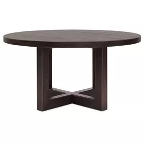 Driftwood Burnt Timber 60" Round Dining Table
