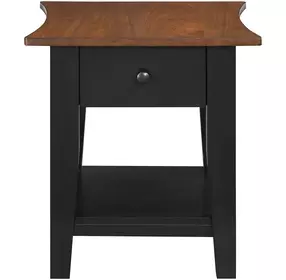 Joplin Black and Brown Square End Table
