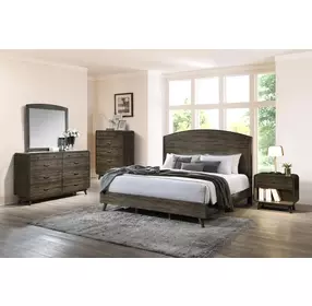 Rex Walnut Panel Bedroom Set