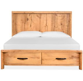 Highridge Honey Wheat Queen Storage Panel Bed