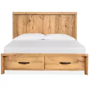 Laramie Honey Wheat California King Storage Panel Bed