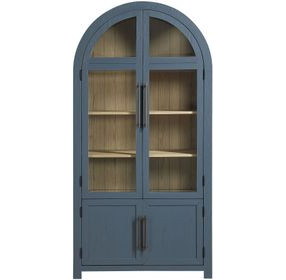 Magnolia Blue 4 Door Curio Cabinet