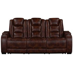 Chester Brown 85" Power Reclining Sofa with USB Charging and LED