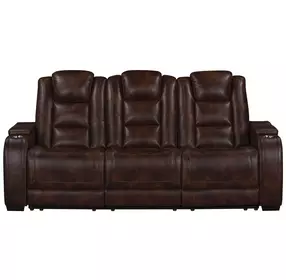 Chester Brown 85" Power Reclining Sofa with USB Charging and LED