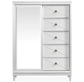 Springhouse Whisper White 5 Drawer Door Chest