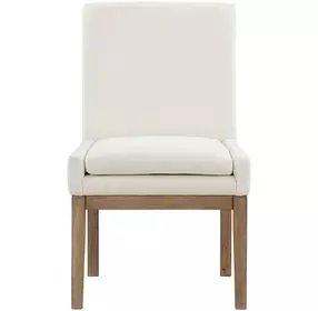 Aubrey White Upholstered Parsons Chair Set of 2