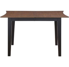 Joplin Walnut and Ebony 62" Extendable Rectangular Dining Table