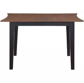 Joplin Walnut and Ebony 62" Extendable Rectangular Dining Table
