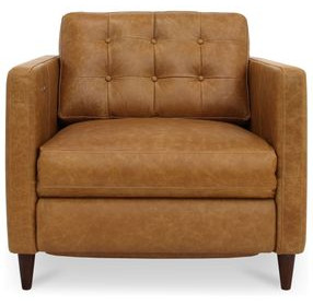 Bridgers Tan Leather Power Recliner