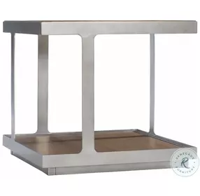 Belvedere Portobello And Antique Pewter End Table