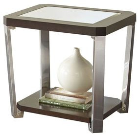 Truman Brown Rectangular End Table