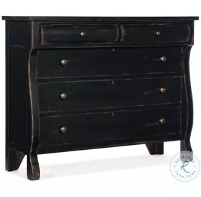 Dolce Vita Black Five Drawer Bureau