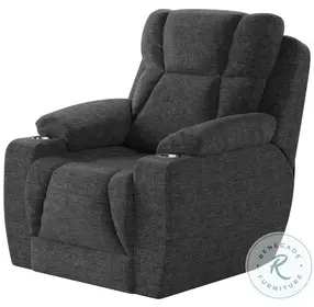 Challenger Brady Charcoal Power Headrest Wall Hugger Big Mans Recliner