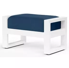 Newport Spectrum Indigo Upholstered Outdoor Rectangular Ottoman