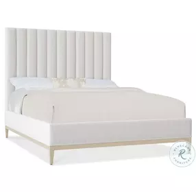 Cascade Wolf Pearl Queen Upholstered Panel Bed