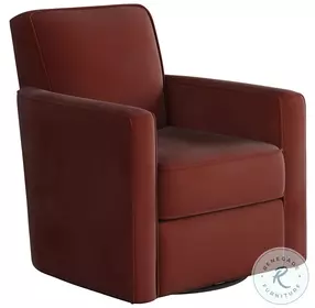 Bella Rose Rosewood Straight Arm Swivel Glider Chair