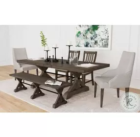 Marietta Medium Brown Extendable Dining Room Set
