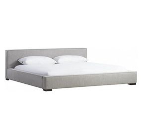 Zest Light Gray Queen Upholstered Panel Bed