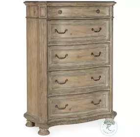 Castella Mid Tone Brown Five Drawer Chest