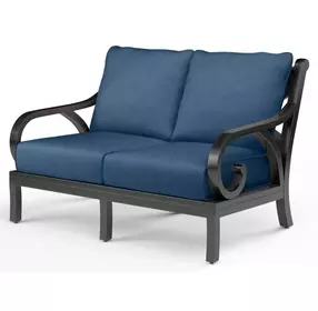 Monterey Spectrum Indigo 56" Outdoor Loveseat with Self Welt