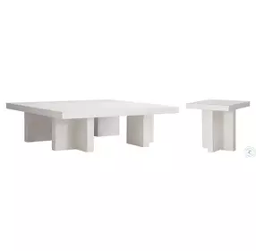 Blythe Sandblasted White Occasional Table Set