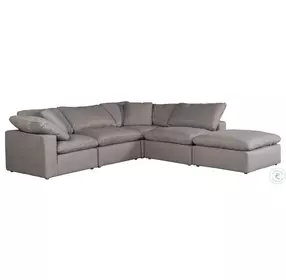 Clay Light Grey Livesmart Performance Fabric Dream Modular RAF Sectional