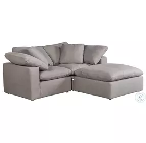 Terra Condo Light Grey Performance Fabric Modular Sectional