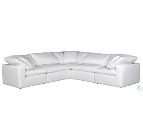 Terra Condo White Classic L Performance Fabric Modular Sectional