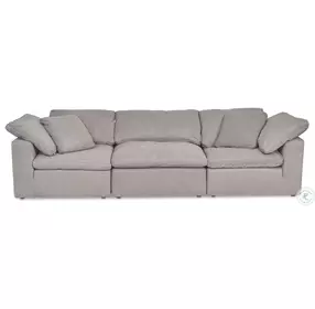 Terra Condo Light Grey Performance Fabric Modular 114" Sofa