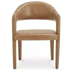 Martens Brown Leather Upholstered Dining Chair