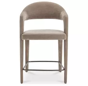 Martens Camel Upholstered Counter Height Stool